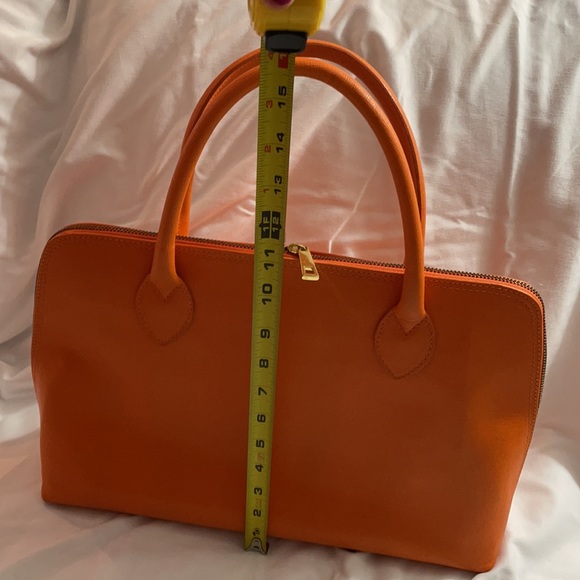 Orange leather handbag - Picture 8 of 8